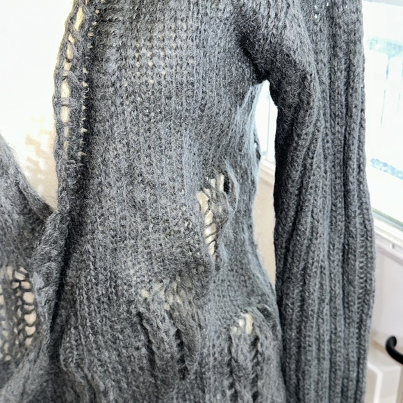 Diesel Open Knit Faux Wrap Sweater - Picture 2 of 8